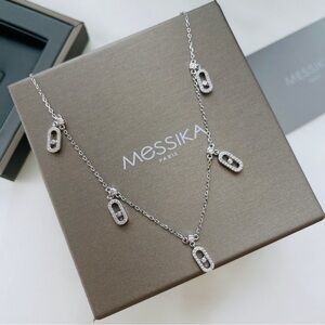Messika sliding diamond necklace